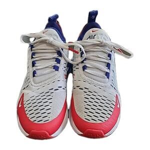 NIKE AIR MAX 270 RUN USA GS SHOES 5Y YOUTH - CW5855-100 RED WHITE BLUE